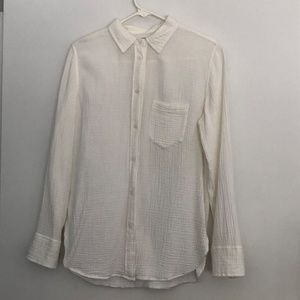 J Crew Classic-fit cozy gauze shirt ivory size 4